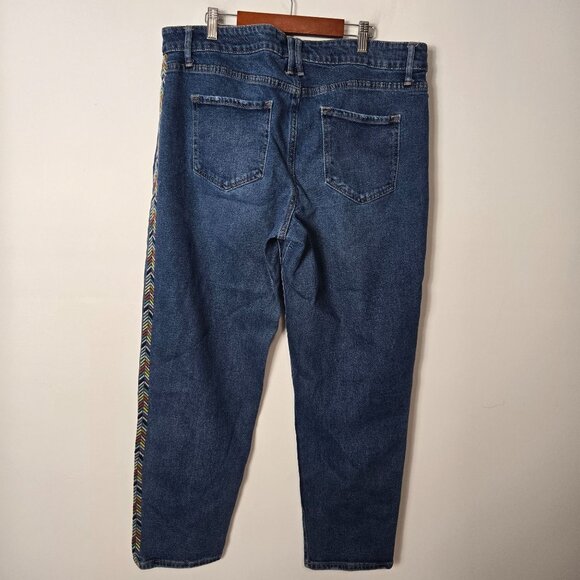 Knox Rose Women's Size 16 Embroidered Jeans Straight Leg Medium Wash - Picture 5 of 13